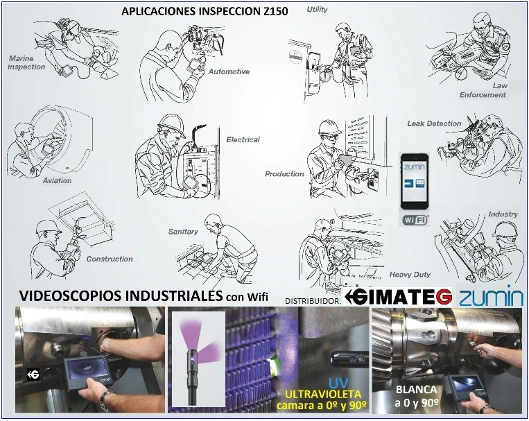 aplicaciones videoscopio con luz ultravioleta UV consulte gimateg