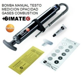 MEDIDOR OPACIDAD GASES COMBUSTION BOMBA MANUAL TESTO