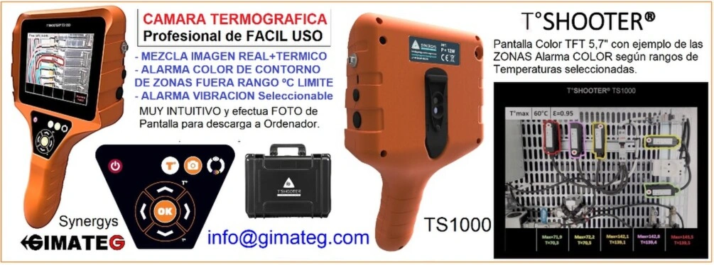 termografica synergys TShooter alarma vibracion alquiler gimateg