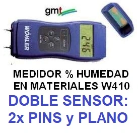DOBLE SENSOR MEDIDOR HUMEDAD materiales Wöhler HBF 420-410 gimateg