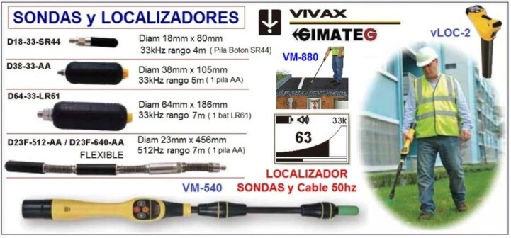 sondas para localizador profesional vivax gimateg