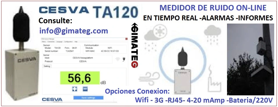 lquiler venta Sensor medidor ruido online cesva TA120 GimateG