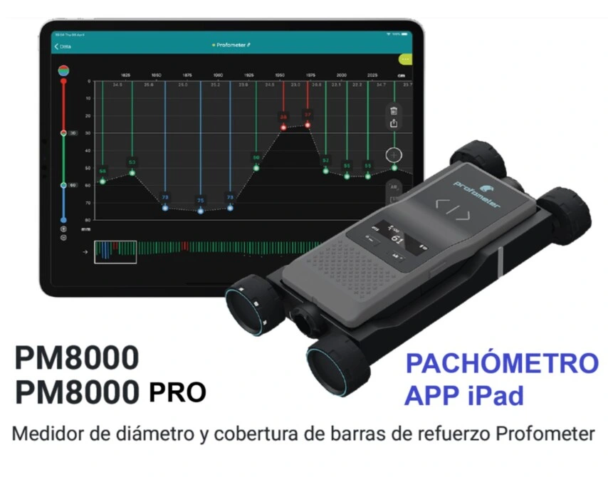 PACHOMETRO PM8000 localizador BARRAS en Hormigon Profometer GimateG
