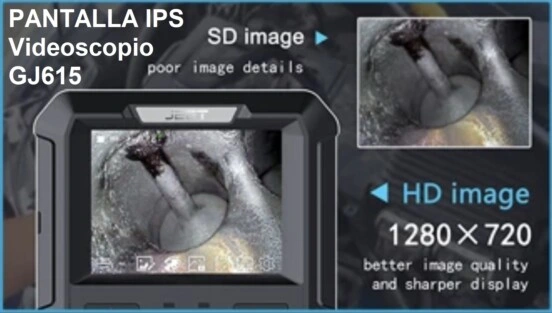 pantalla videoscopio 360grados 6mm 720px y alarma JS gimateg