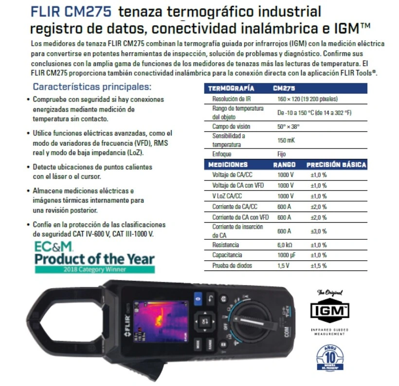pinza con termica 160x120 Flir CM275 gimateg