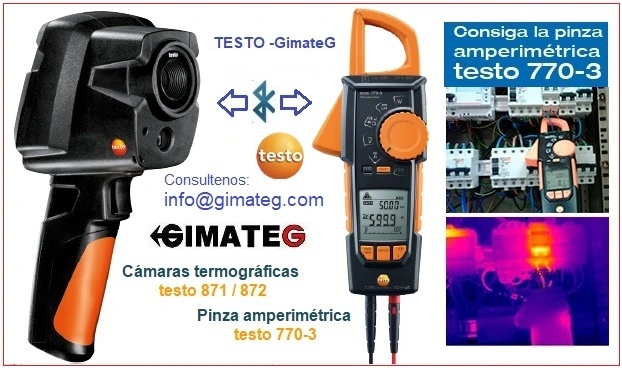 promocion testo 872 con pinza amperimetrica bluetooth gimateg