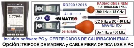 medidor radiacion electromagnetica alta y baja frequencia venta alquiler GimateG