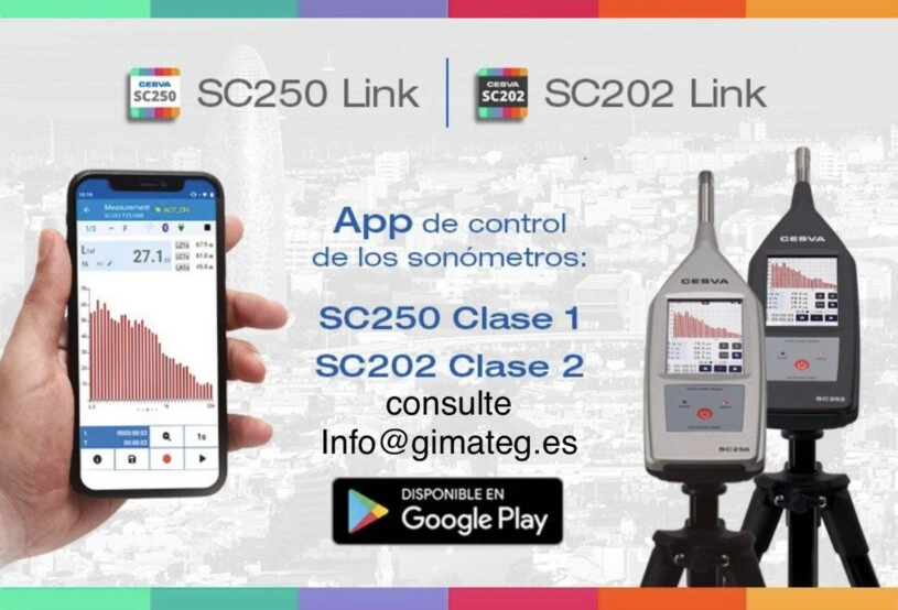 conexion Wifi bluetooth APP Cesva SC250 Y SC202 gimateg