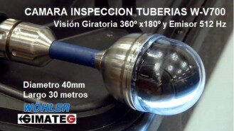 camara empuje para  tubos con vision giratoria Vis500 gimateg
