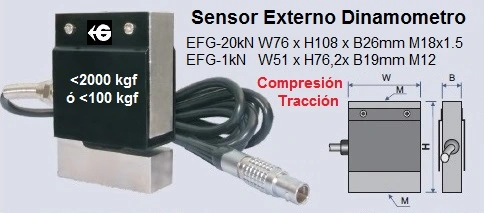 sonda externa dinamometro traccion compresion EFG GimateG