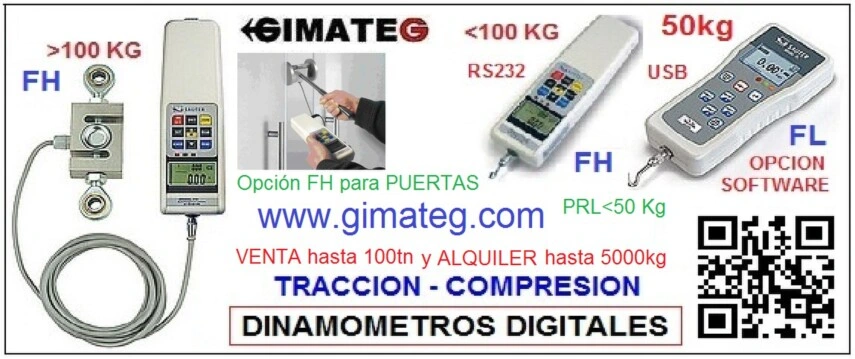 dinamometros sonda interna o externa traccion compresion Sauter GimateG