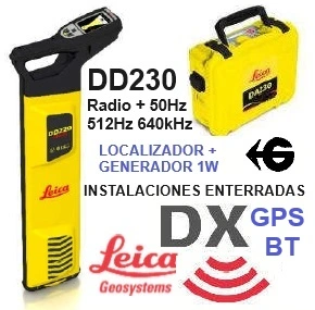 localizador cable y sondas dd230 con transmisor DA230 leica gimateg