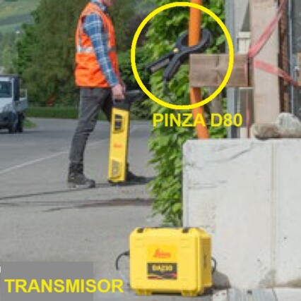 Localizador tubo metal y cable Leica dd230 gps y DA230 gimateg