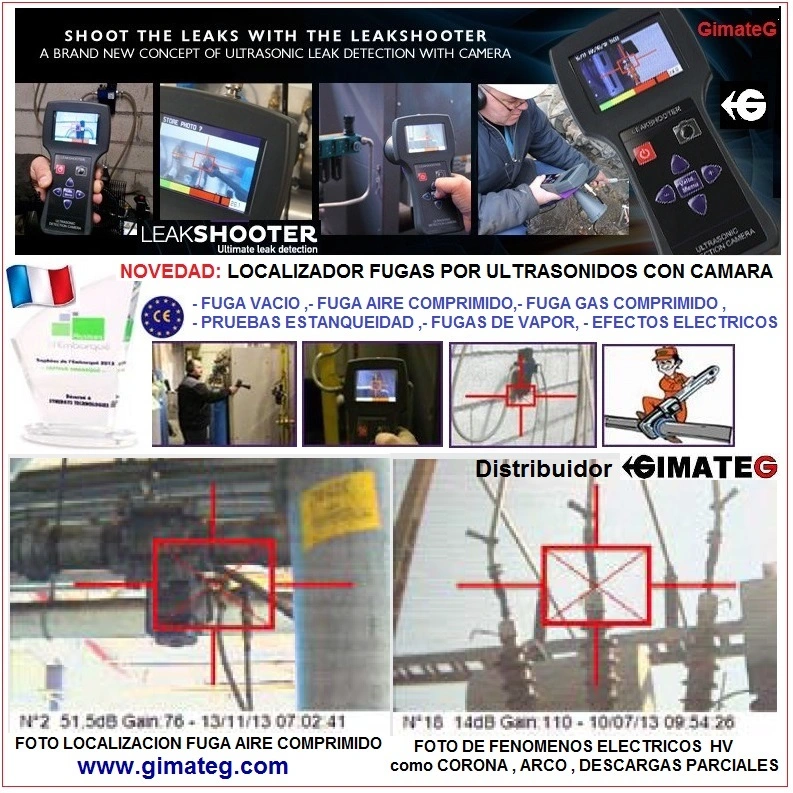 camara ultrasonido busca fugas aire comprimido leaksooter