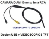 ir a camara 10mm x 1 metros a TV por RCA gimateg
