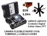 Equipo INSPECCION para Tuberias o Conductos Diam26mm Largo 20m ( Tambien se dispone Equipos con Camara Diam40 Giratoria 360�x180�