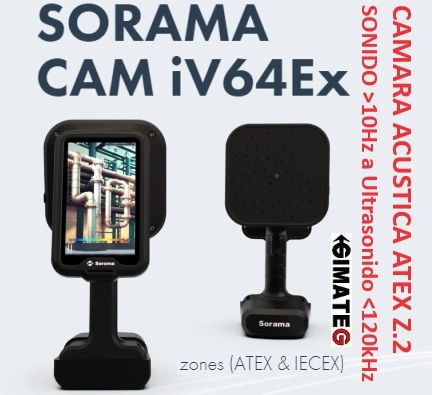 Camara acustica ATEX 10Hz a 120kHz SORAMA CAM iV64ex gimateg