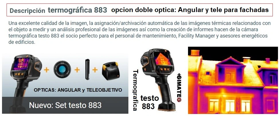 termografia edificios testo 883 doble optica tele para fachadas